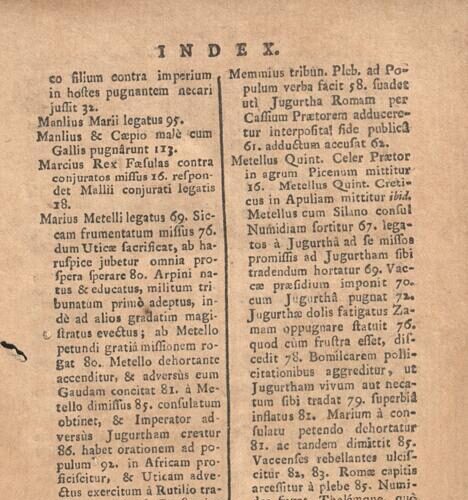 15 x 9 εκ. 18 σ. χ.α. + 179 σ. + 13 σ. χ.α., όπου στο φ. 1 χειρόγραφη σημείωση με μαύ